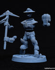 Mining Crew (Space Dwarf Miners with Pickaxes) - 3d Printed Miniature sculpted by Tablehammer