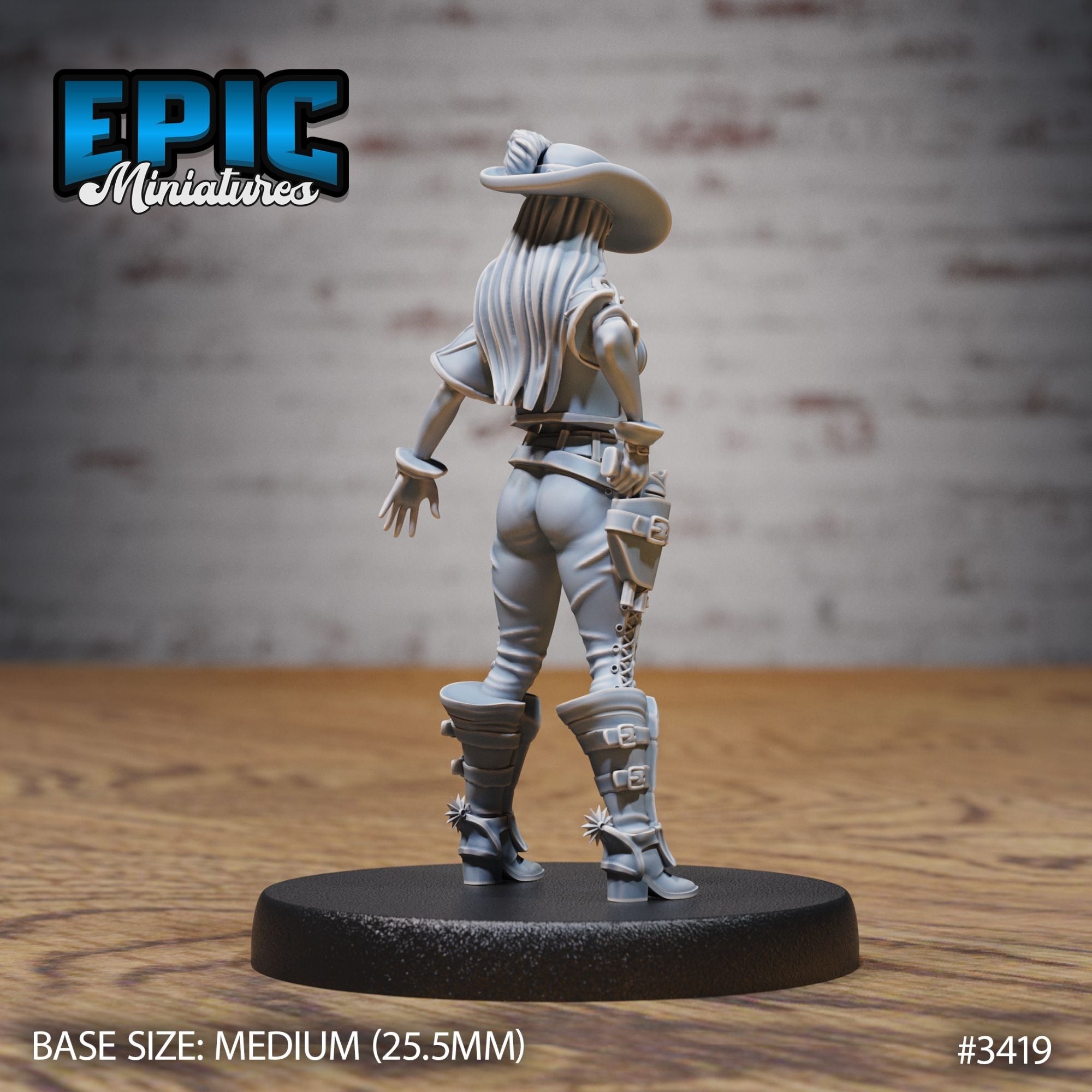 Female Gunslinger - 3d Printed Miniature