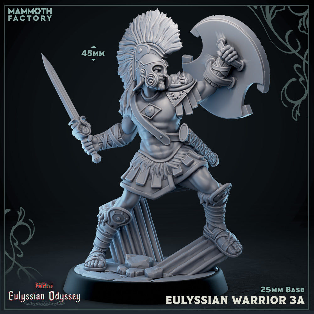 a statue of a warrior holding a sword