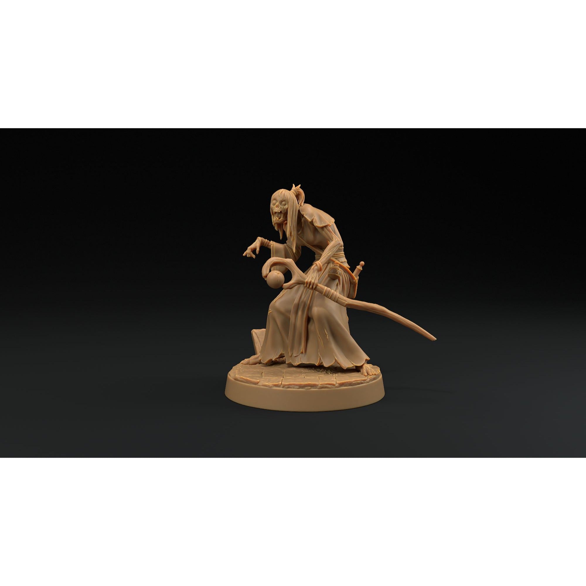 Human Mage Zombie - 3d Printed Miniature by Dragon Trappers Lodge