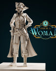 Human Fighter – Celia - 3d Printed Miniature by DND Is A Woman