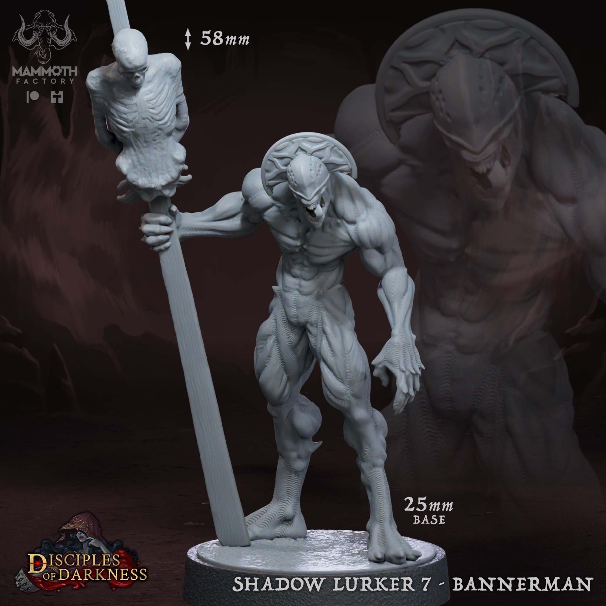 Shadow Lurker - 3d Printed Miniature by Mammoth Factory