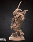 Dragonborn Monk - 3d Printed Miniature sculpted by Bite the Bullet