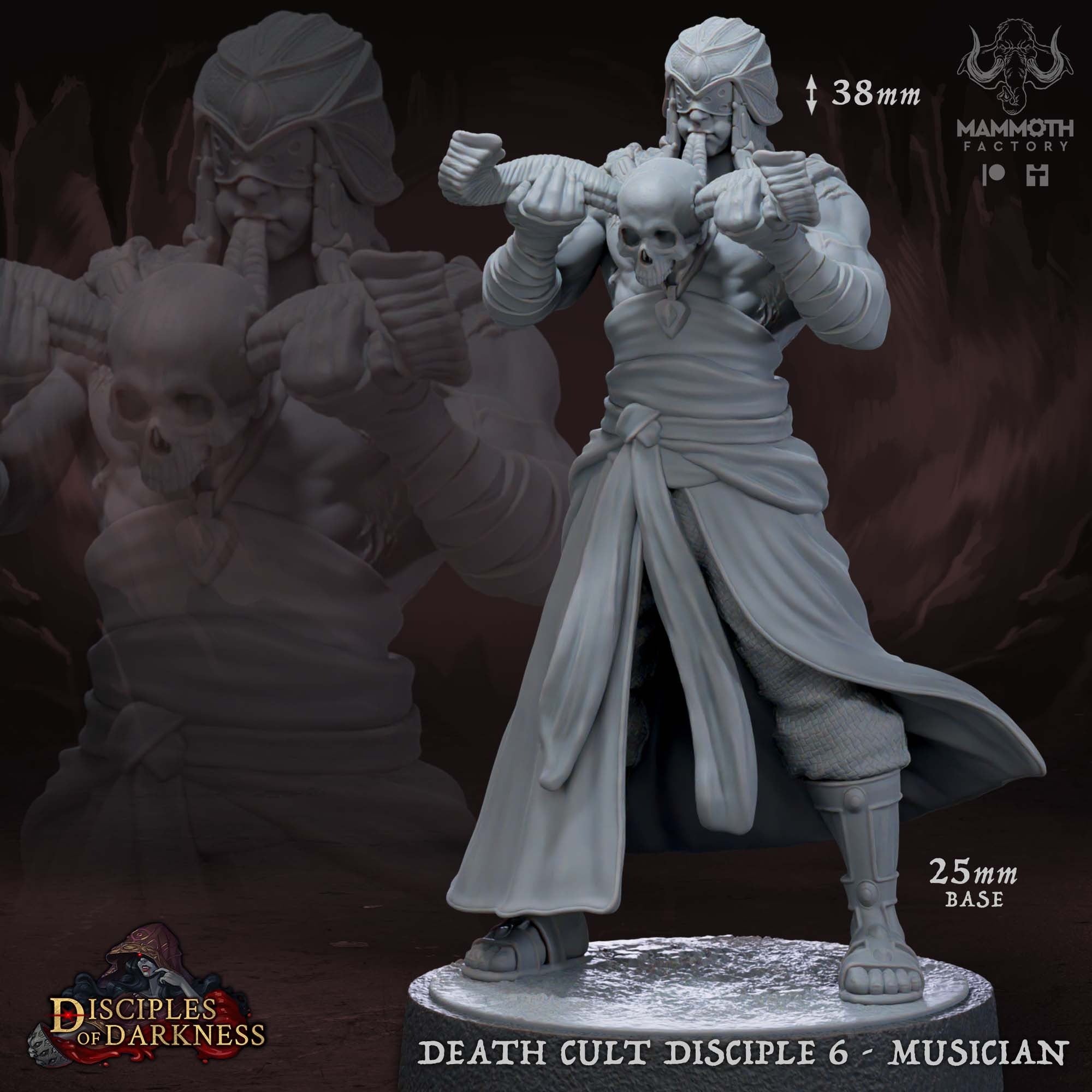 Death Cult Disciple - 3d Printed Miniature by Mammoth Factory