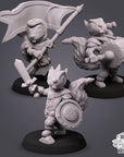 Squirrel Infantry Command Units - 3d Printed Miniature by DiceHeads