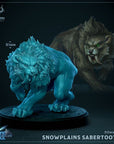 Snowplains Sabertooth - 3d Printed Miniature Sculpted by Mammoth Factory