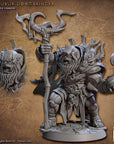 Lugzubur Doombringer, Orc Warlock - Blackcrag Orcs - 3d Printed Miniature sculpted by Artisan Guild