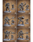 Vanguard Fighters - Vanguard Fighters Guild - 3d Printed Miniature sculpted by Artisan Guild