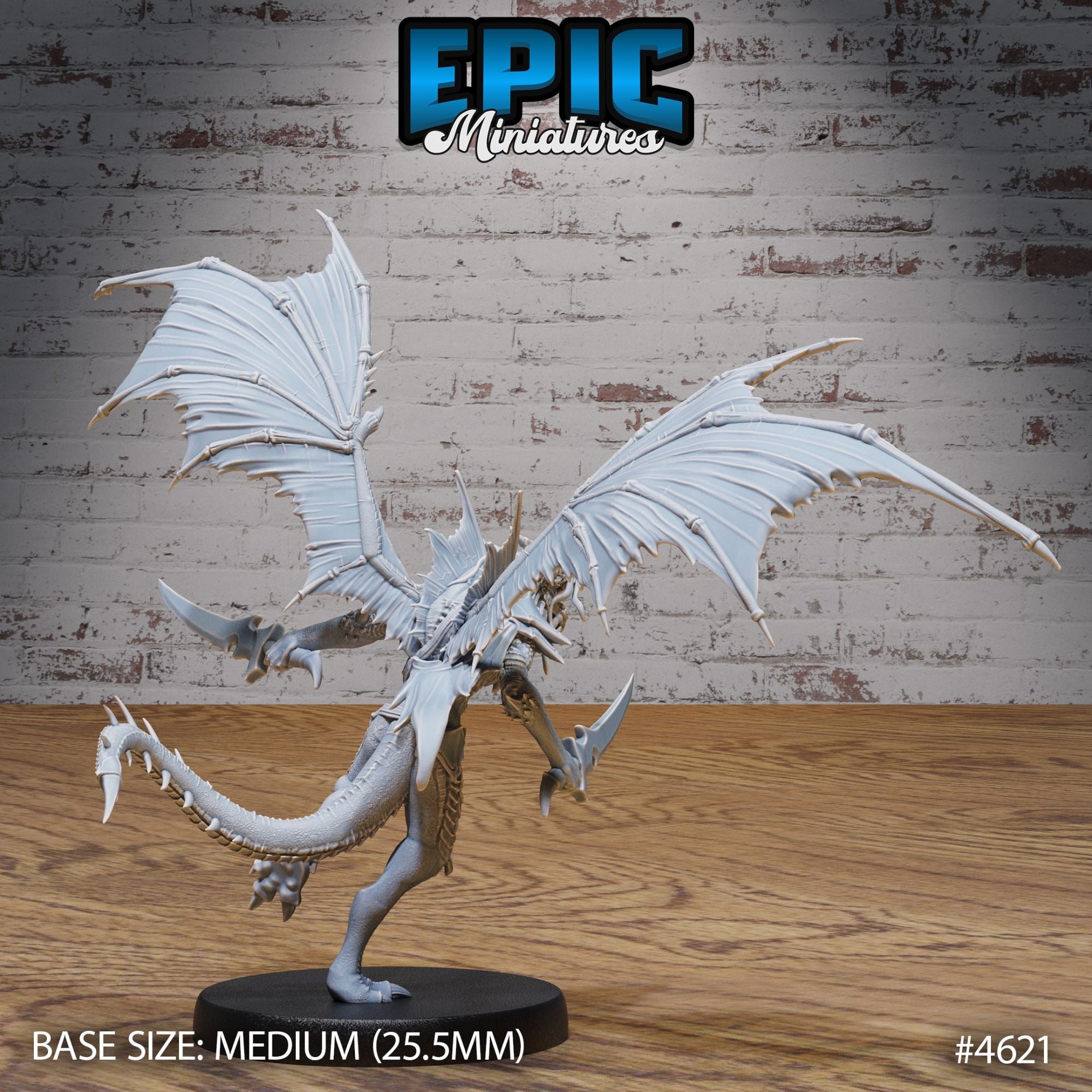 Draconic Demon Gold - 3d Printed Miniature Sculpted by Epic Miniatures