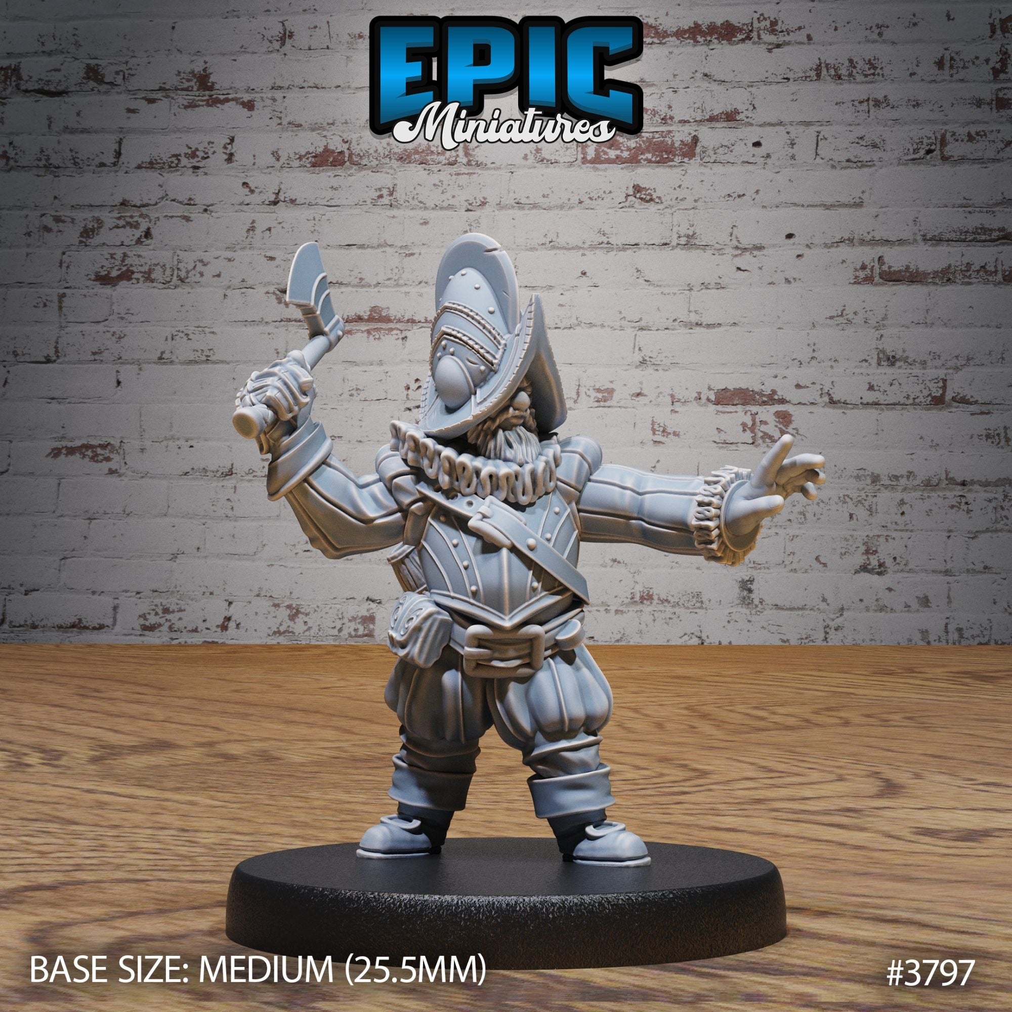 Dwarf Invader - 3d Printed by Epic Miniatures