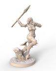 Drakara, the Spear Maiden - 3d Printed Miniature Sculpted by RKS3D