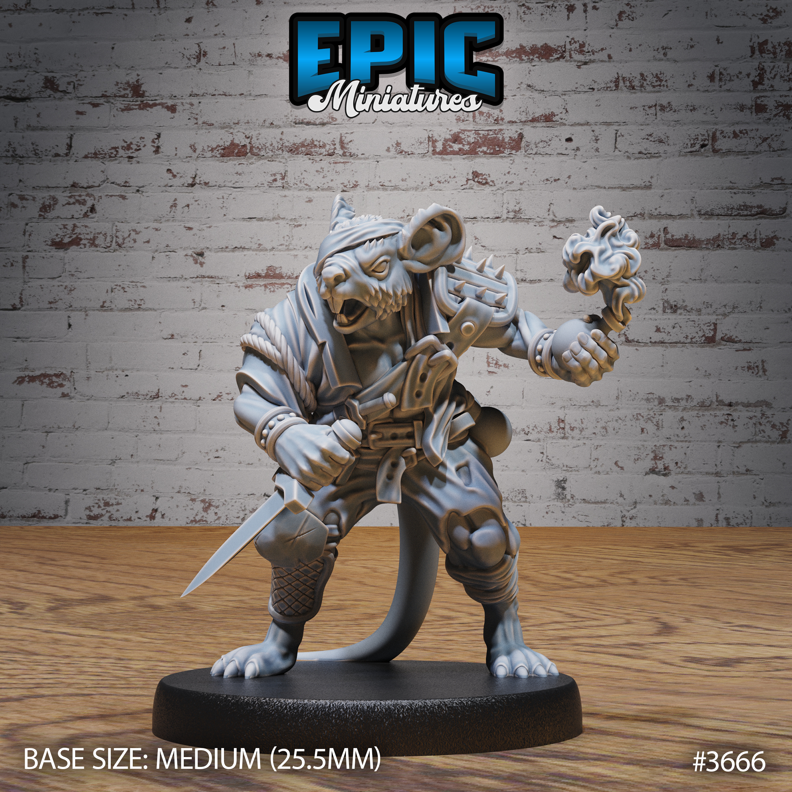 Mice Folk Raider - 3d Printed by Epic Miniatures