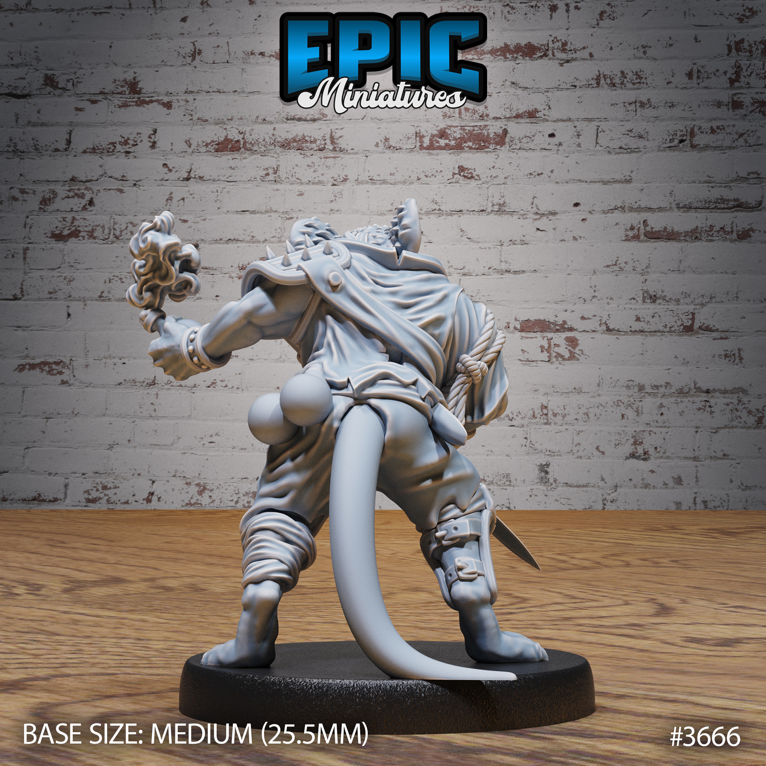 Mice Folk Raider - 3d Printed by Epic Miniatures