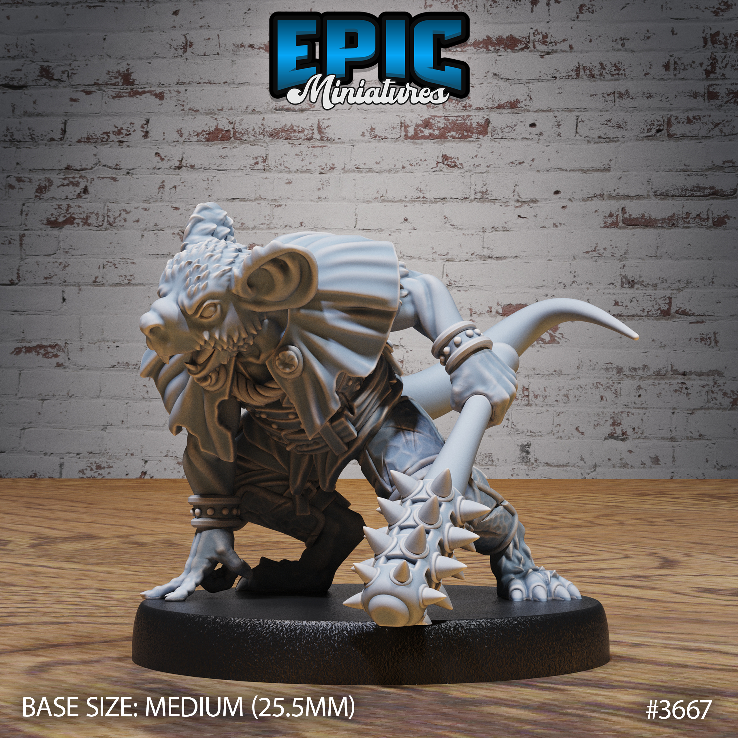 Mice Folk Raider - 3d Printed by Epic Miniatures