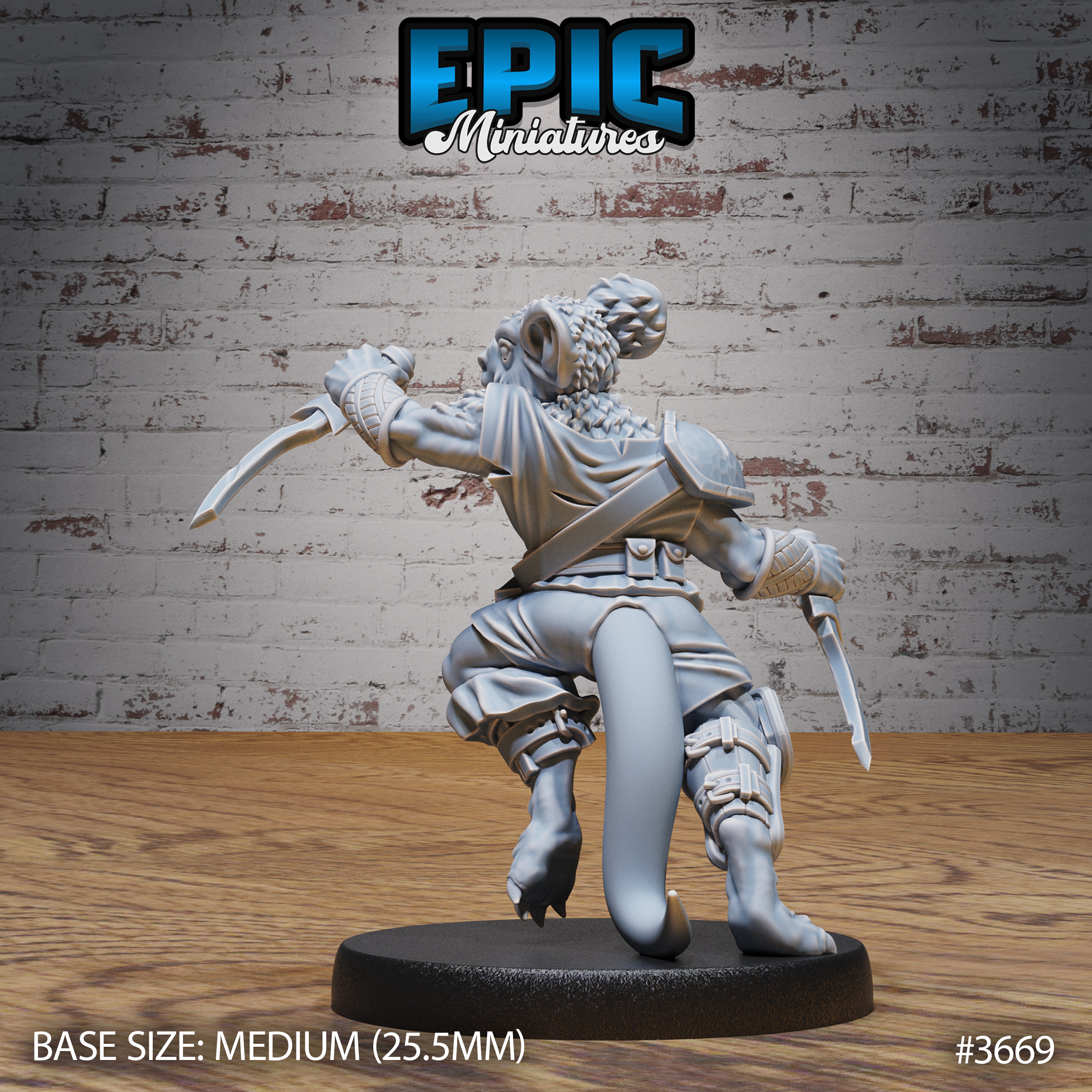 Mice Folk Raider - 3d Printed by Epic Miniatures