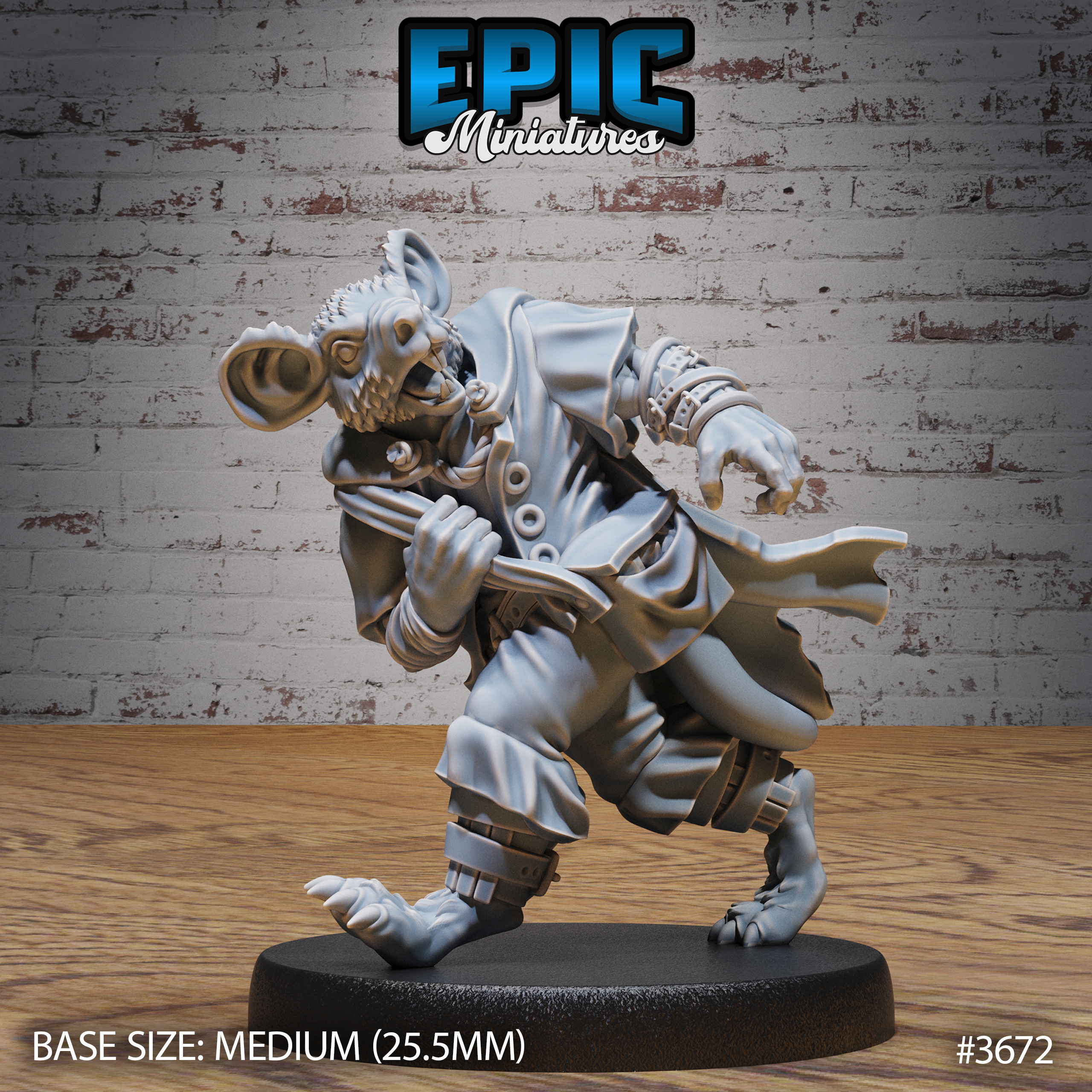 Mice Folk Raider - 3d Printed by Epic Miniatures