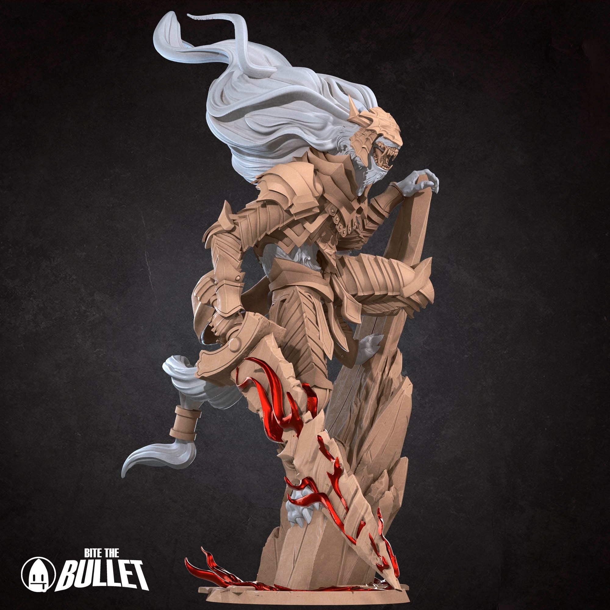 Malek, the Black Blade - 3d Printed Miniature sculpted by Bite the Bullet