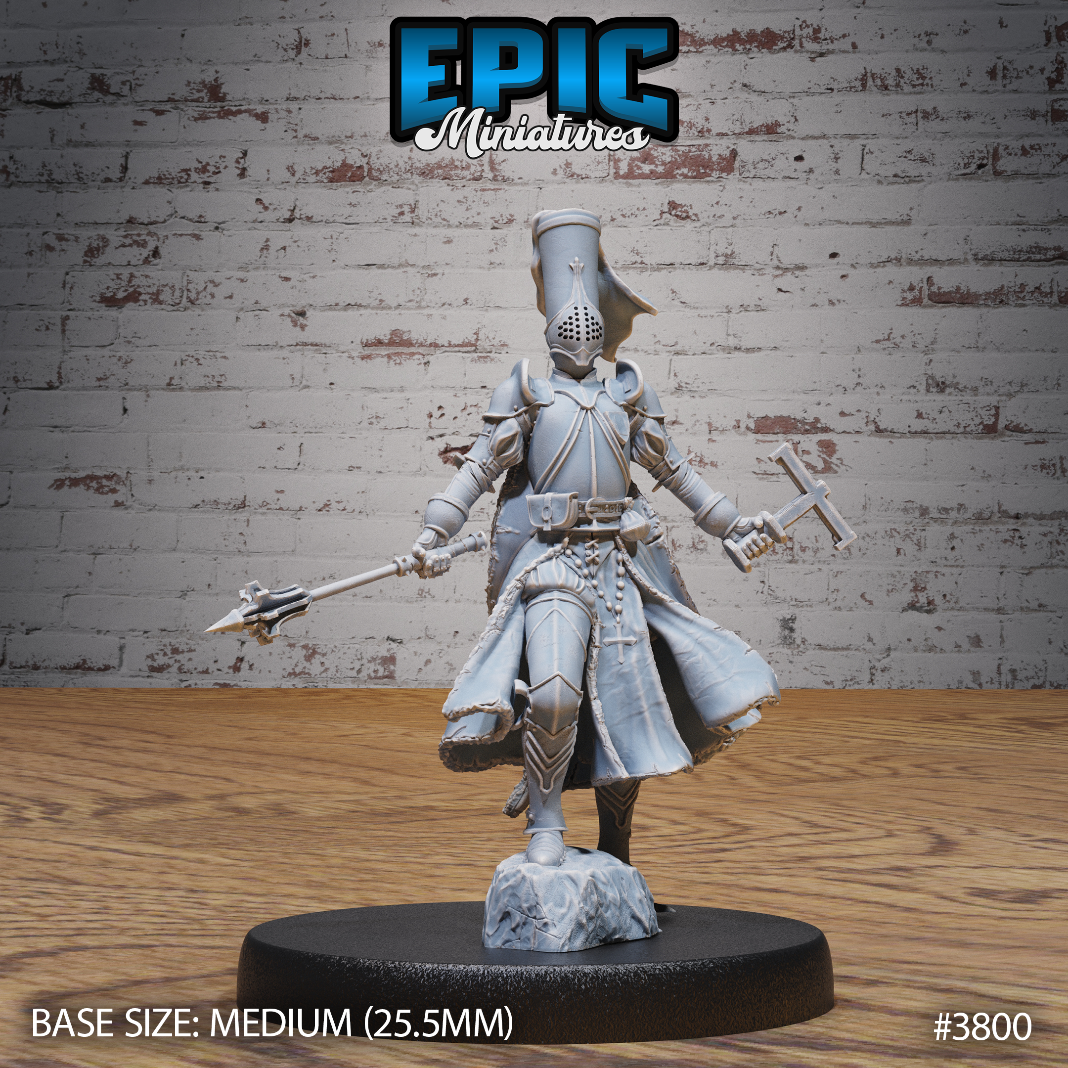 New World Cleric Female - 3d Printed by Epic Miniatures