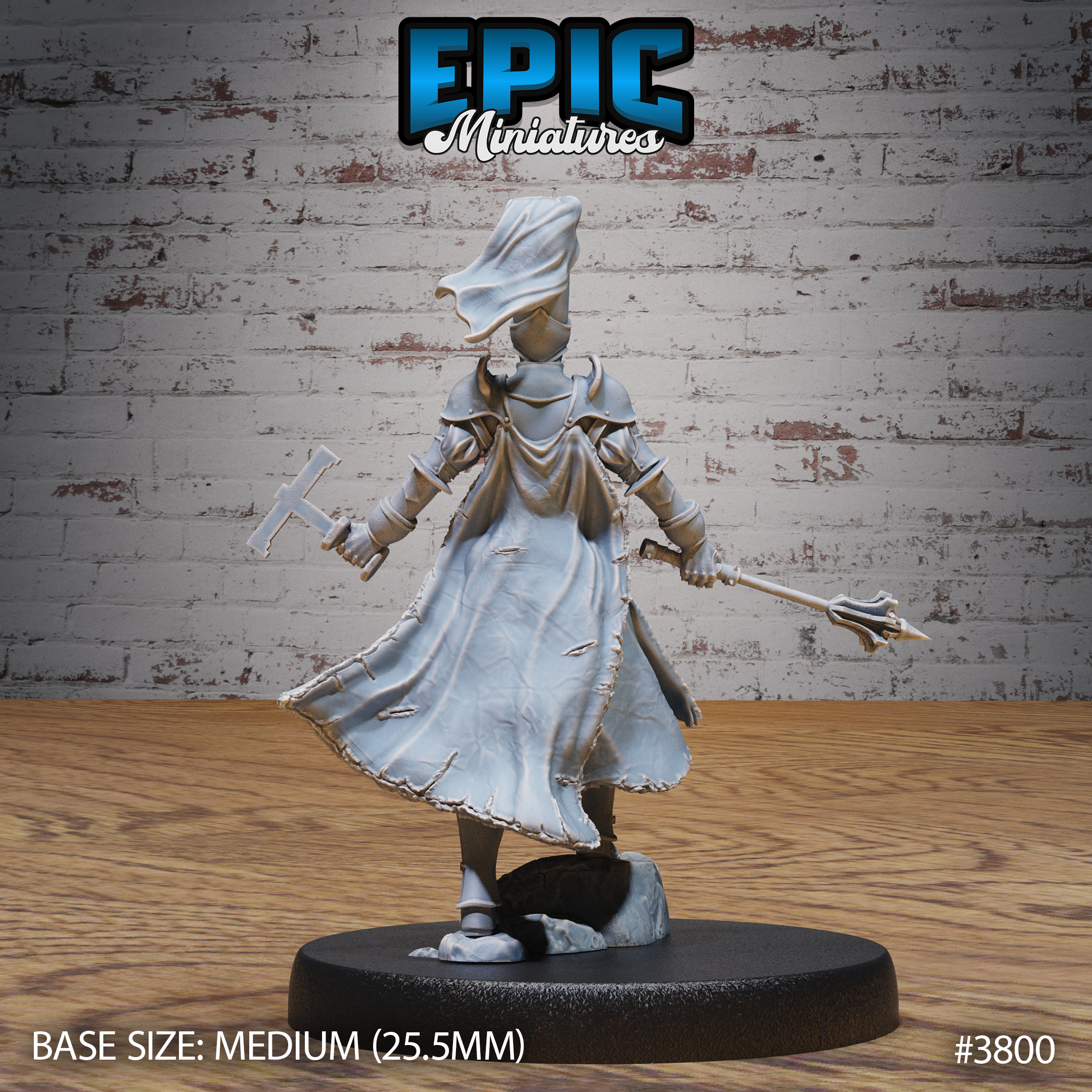 New World Cleric Female - 3d Printed by Epic Miniatures