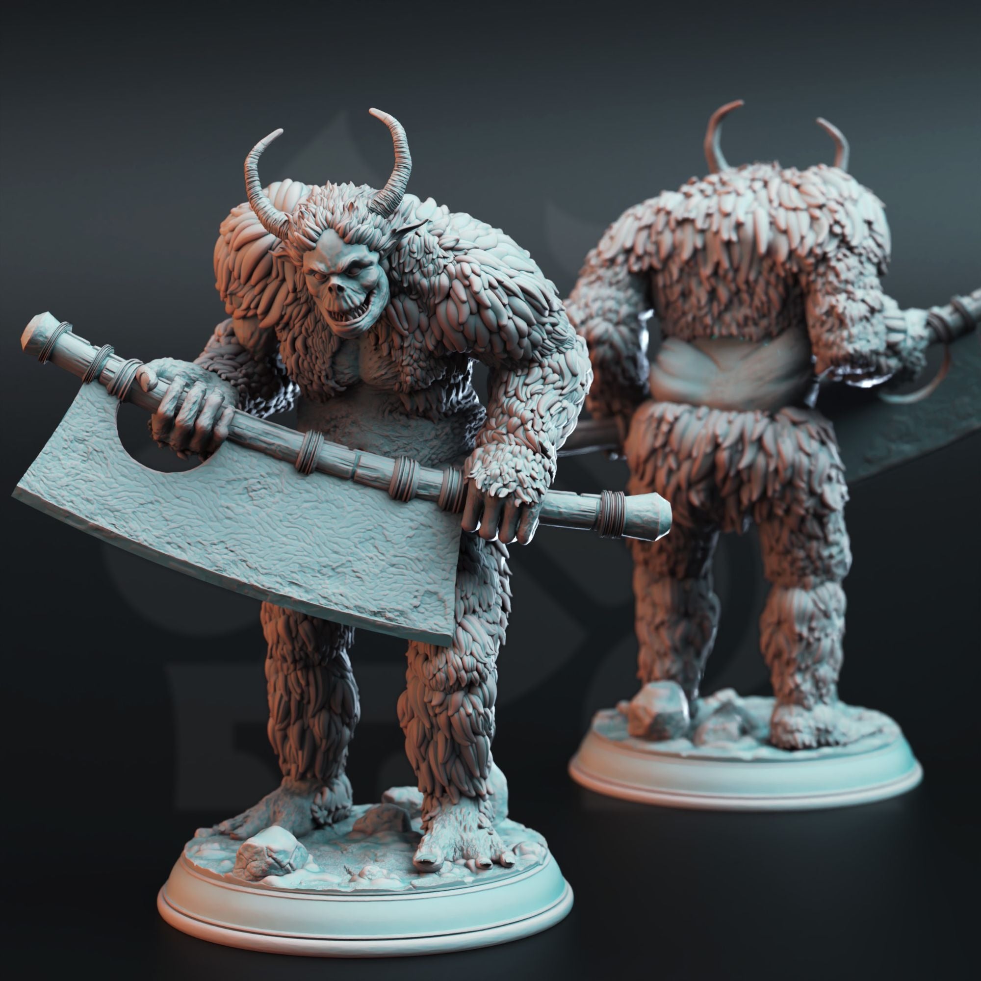 Tulva Drolls - Snow Trolls of the Deep - 3d Printed Miniature by DM Stash