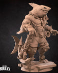 Sharkfolk Bandit Boss - 3d Printed Miniature by Bite the Bullet