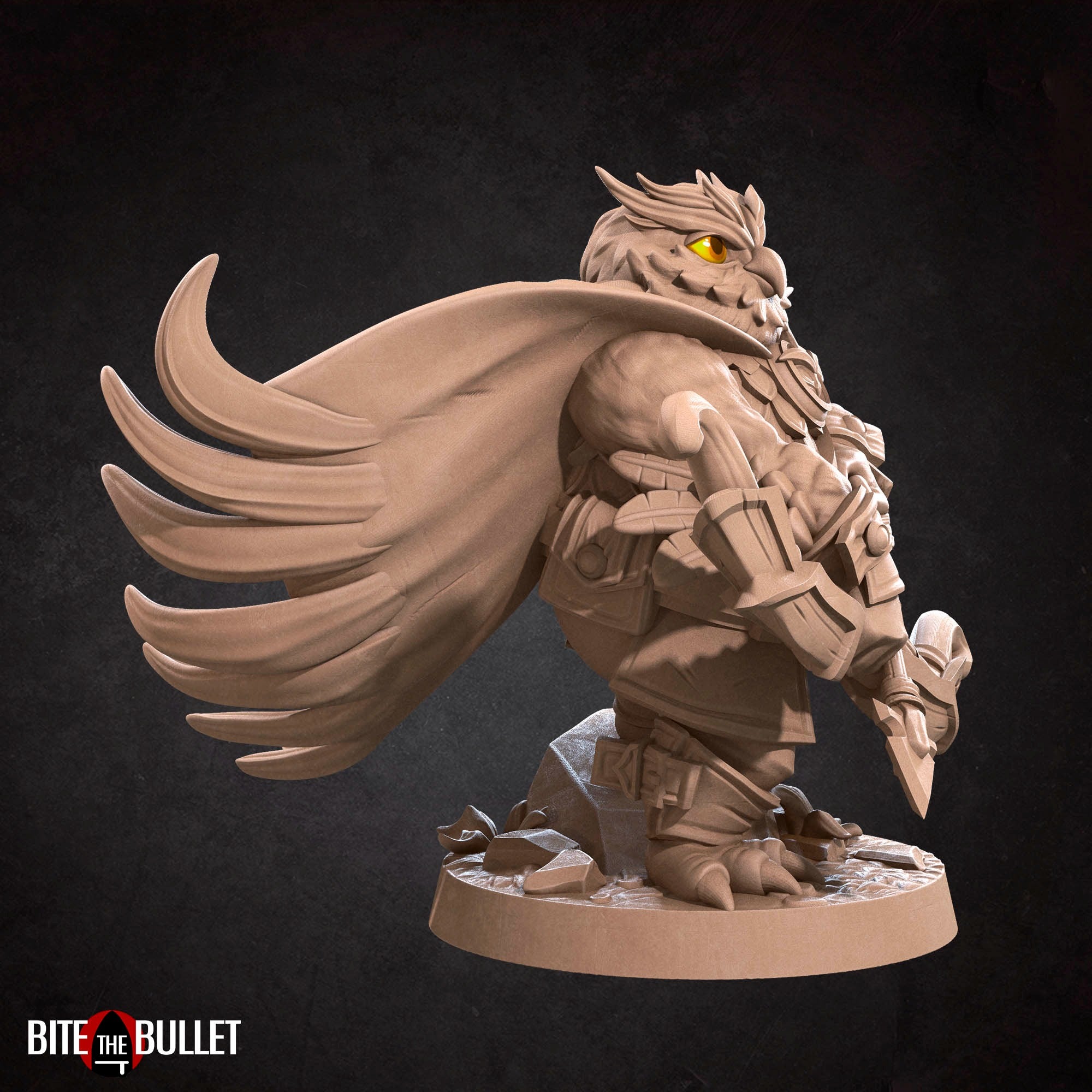 Owlfolk Ranger - 3d Printed Miniature by Bite the Bullet