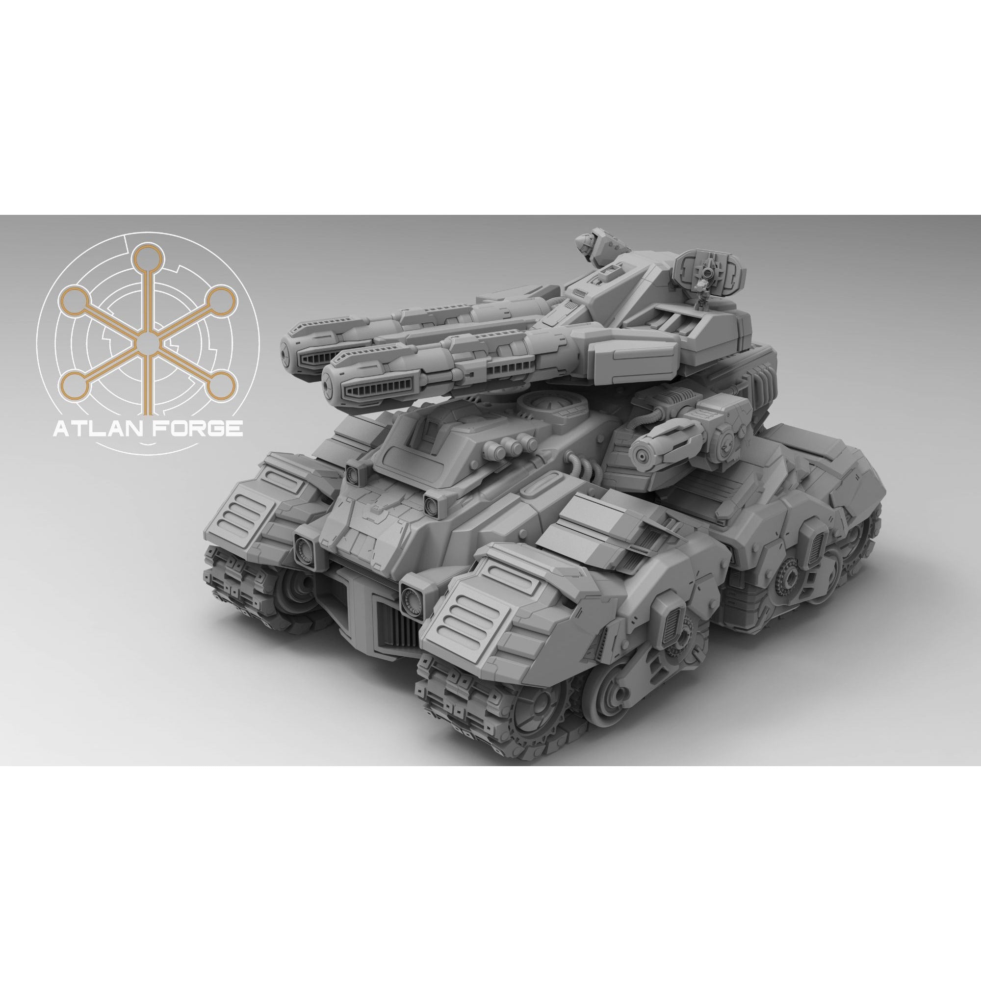 Smilodon Battle Tank - 27-Piece Modular Kit 3d Printed Sculpted by Atlan Forge