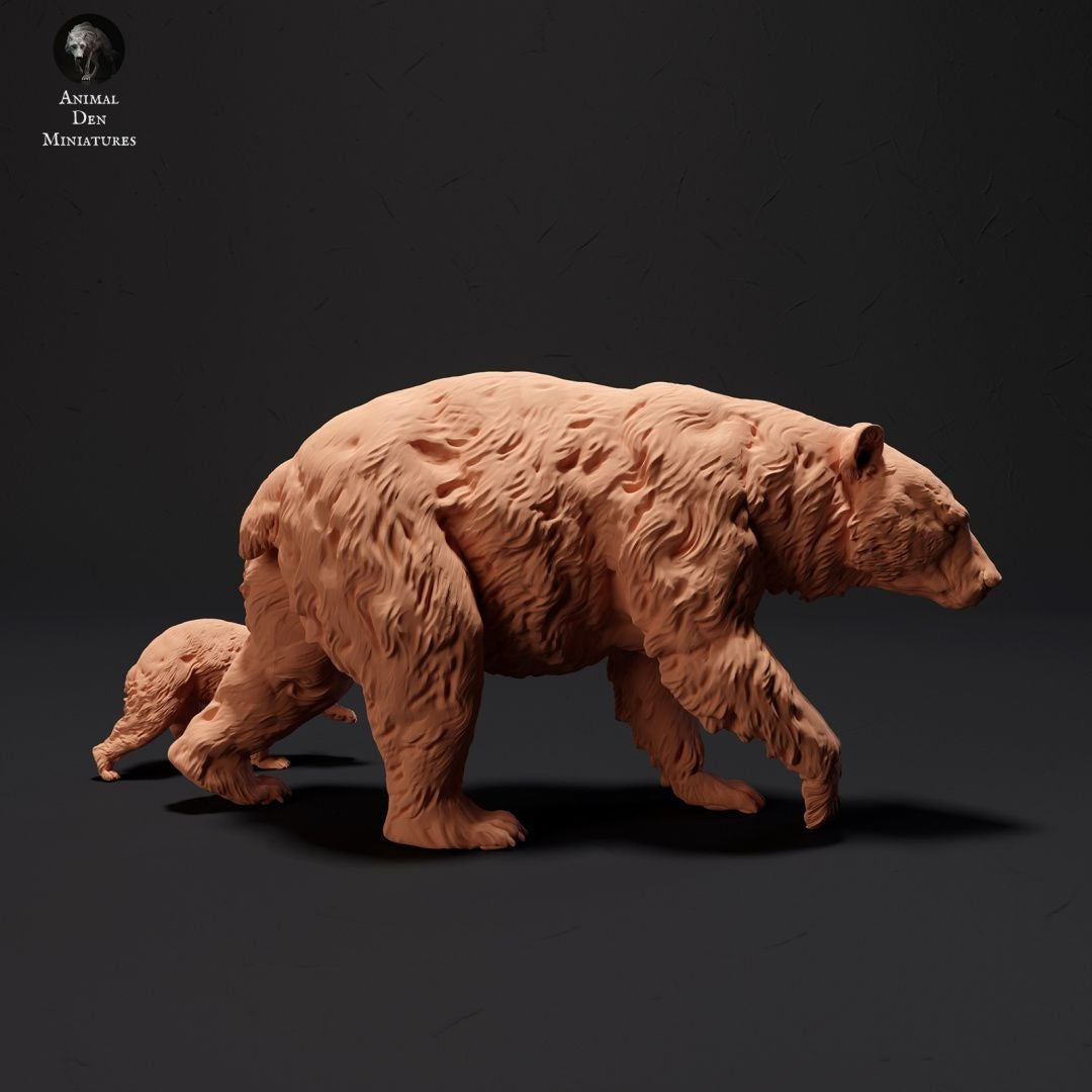 Black Bear - 3d Printed 1/24 Scale Miniature by Animal Den