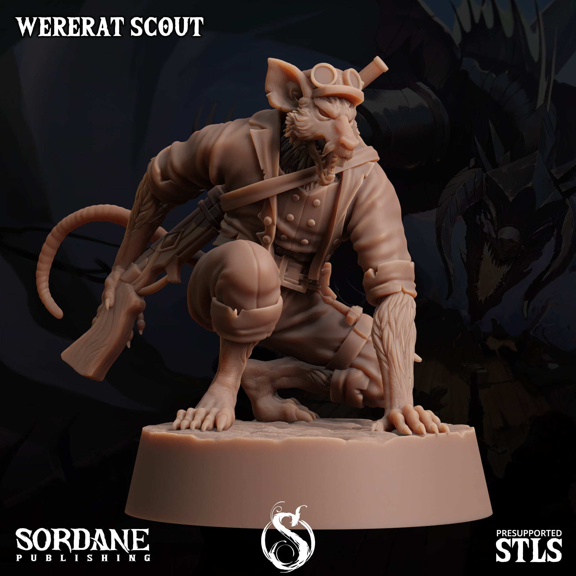 a statue of a monkey with a rifle