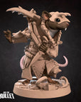 Ratfolk Hunter - Grove Haven - 3d Printed Miniature sculpted by Bite the Bullet