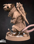 Ratfolk Hunter - Grove Haven - 3d Printed Miniature sculpted by Bite the Bullet