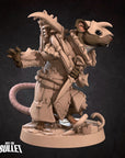 Ratfolk Hunter - Grove Haven - 3d Printed Miniature sculpted by Bite the Bullet