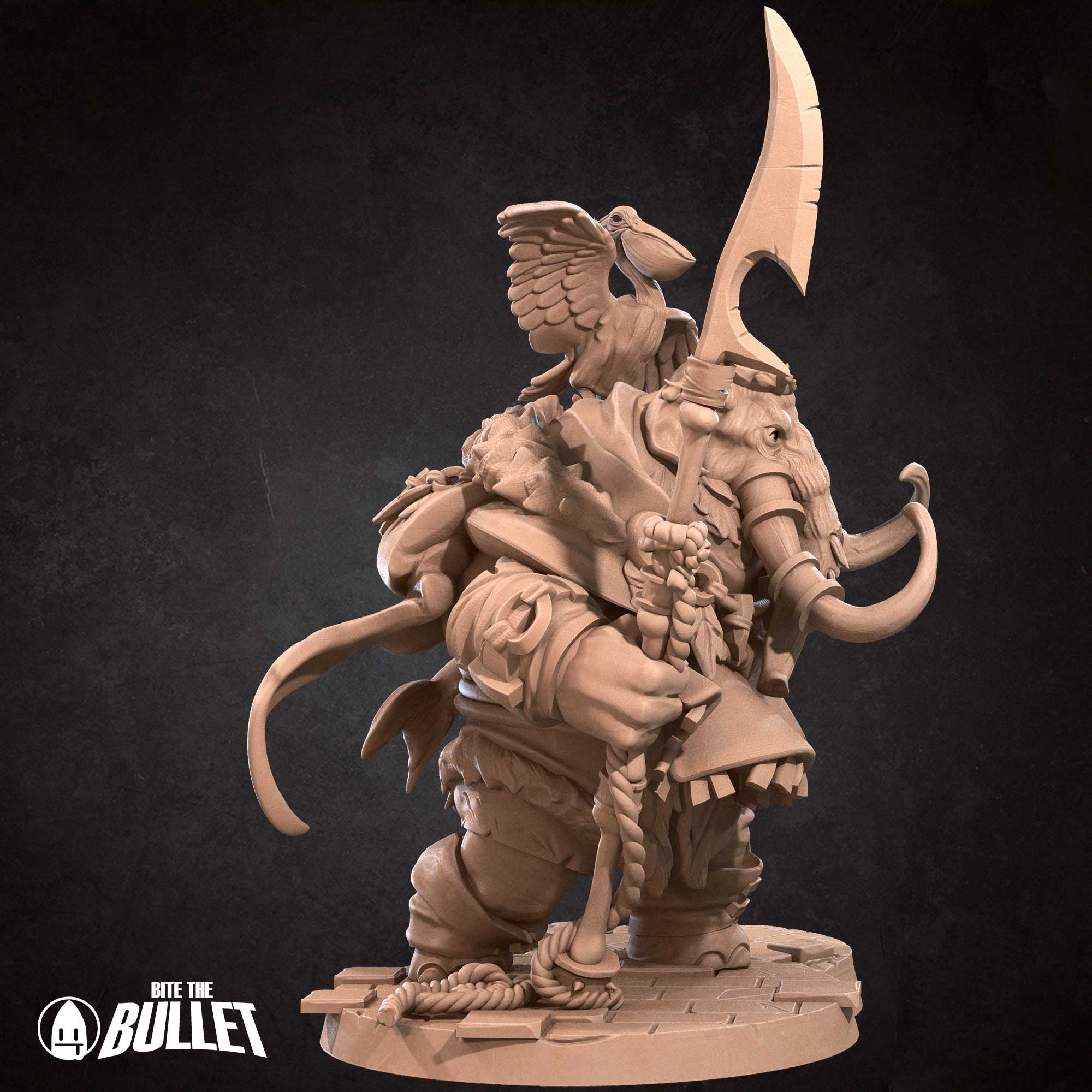 Loxodon Hunter - 3d Printed Miniature by Bite the Bullet