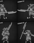 Black Goat Marauders with polearm - 3d Printed Miniature by Goon Master Games