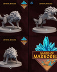 Crystal Wolves - 3d Printed Miniature Sculpted by Wishgate Studios