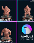 Boudicca's Bashers - Dwarf Fantasy Football Team - 3d Printed Miniatures Sculpted by Kool Kiwi