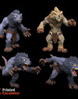 Quagoa Beastmen (Set of 4) - 3d Printed Miniature Sculpted by Printed Encounter