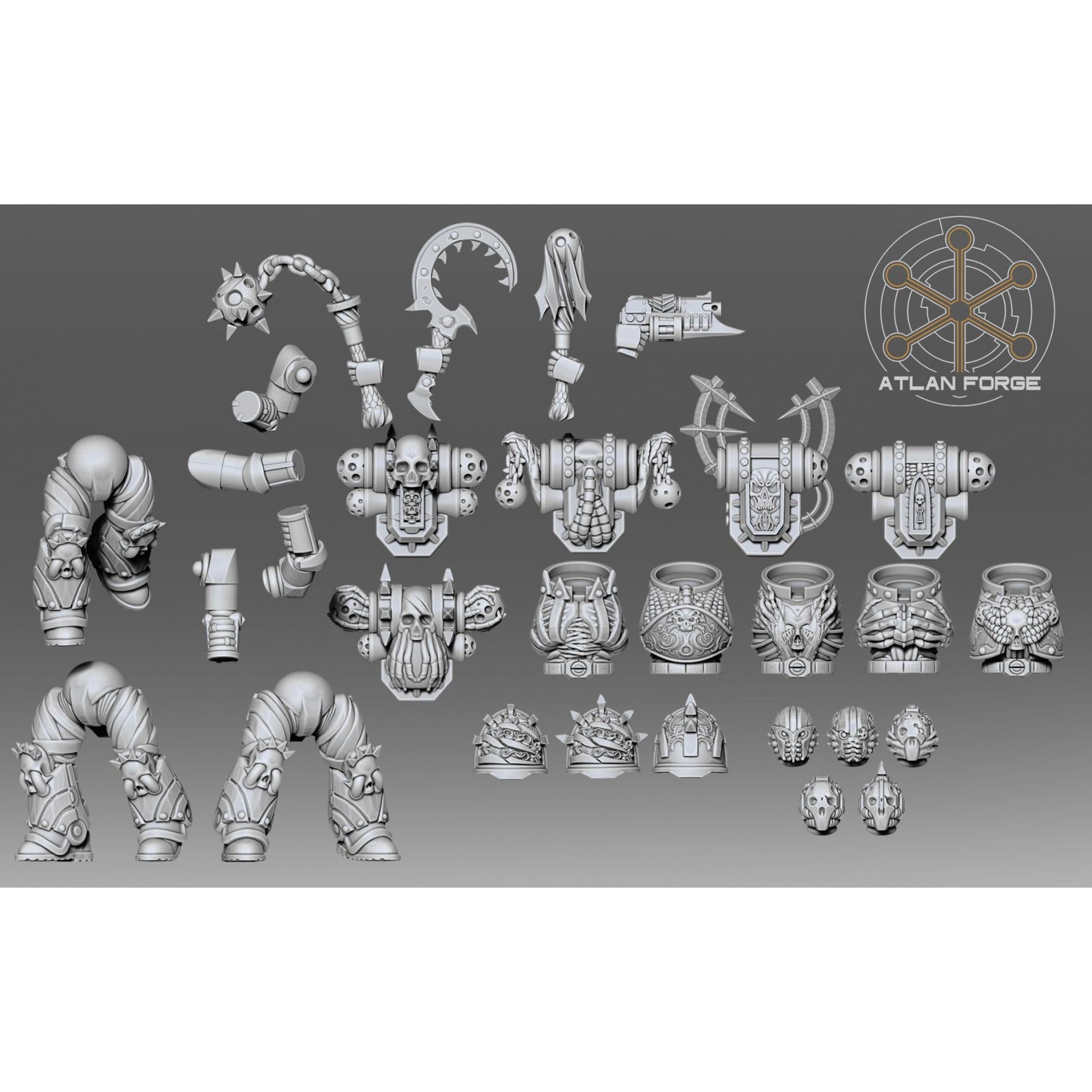 Manus Mortis Digitorum - 5 Model Modular Unit 3d Printed Miniature