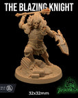 The Blazing Knight - 3d Printed Miniature by Dragon Trappers Lodge