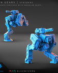 Strider - Iron Gears - 3d Printed Miniature by Blue Wyvern