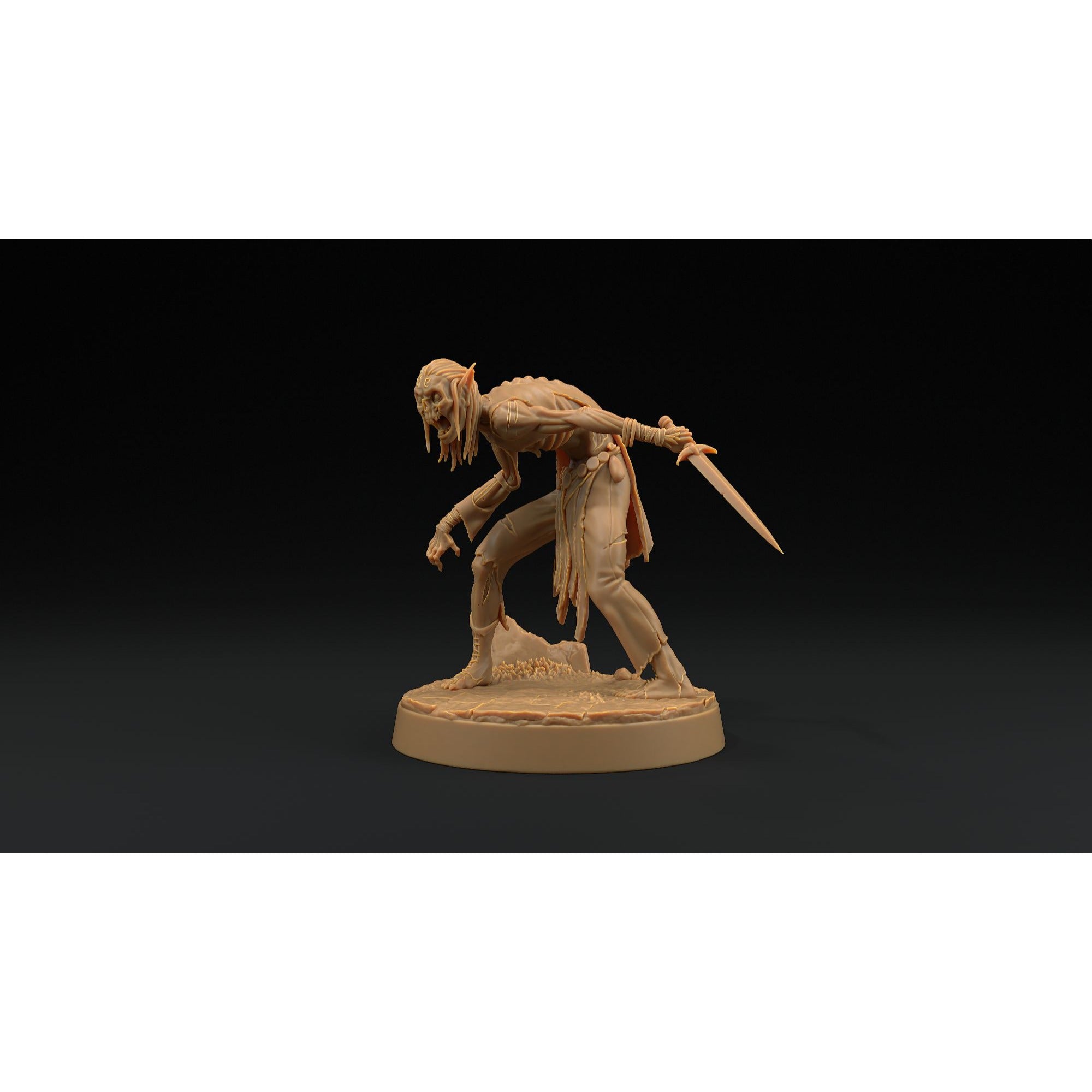 Elven Rogue Zombie - 3d Printed Miniature by Dragon Trappers Lodge