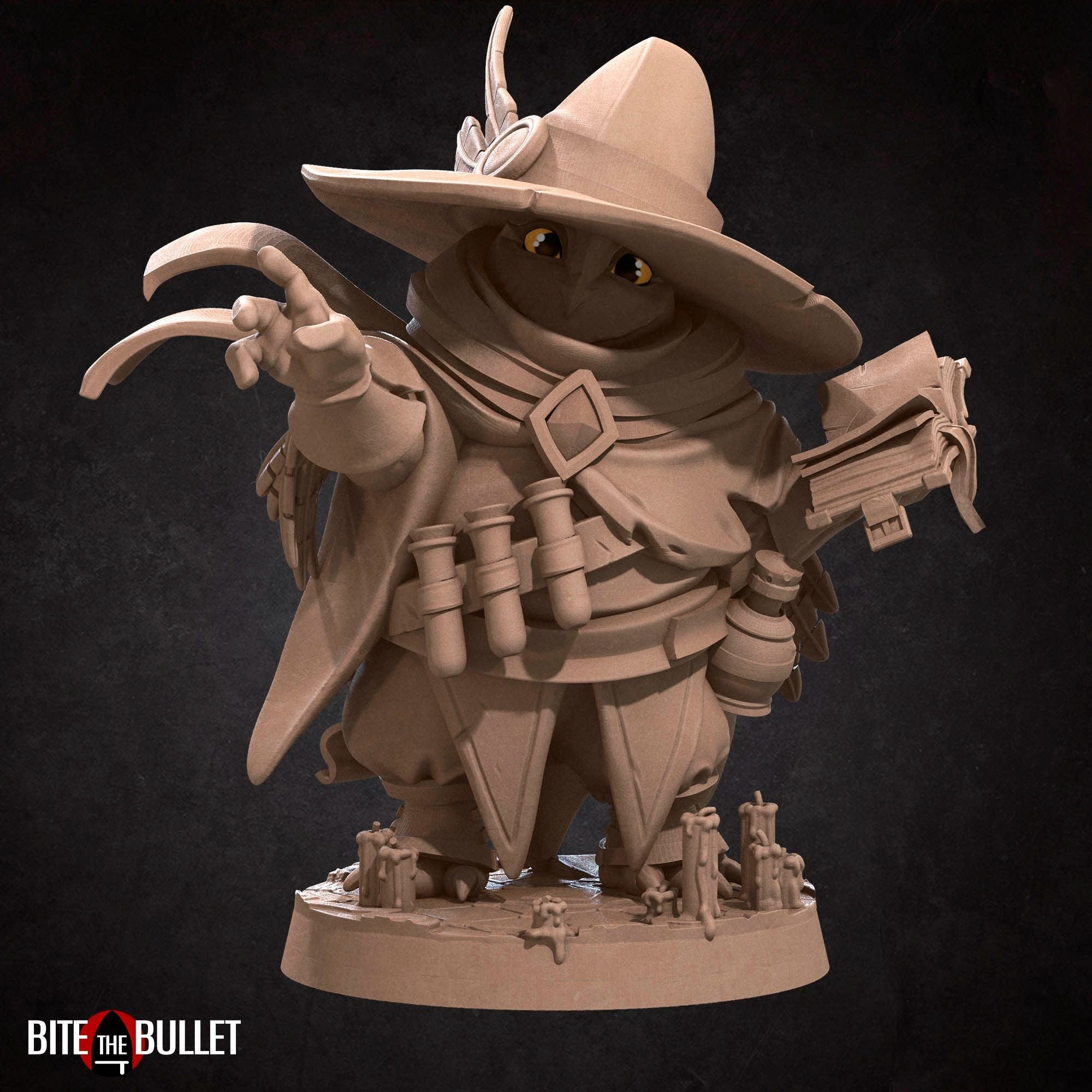 Owlfolk Wizard - 3d Printed Miniature by Bite the Bullet