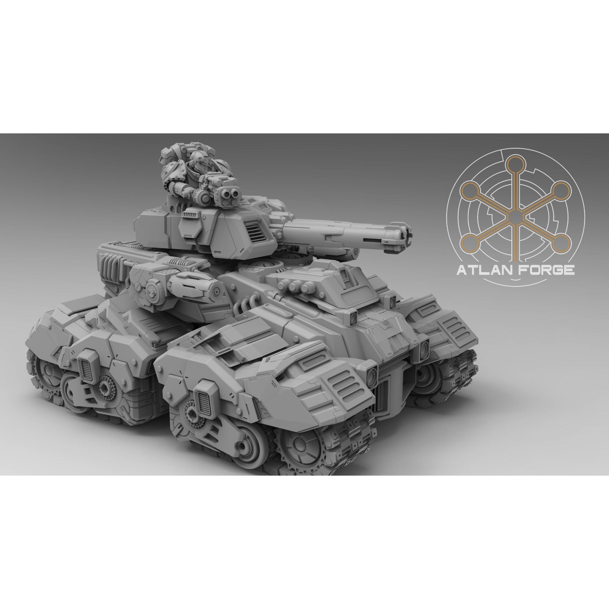 Smilodon Battle Tank - 27-Piece Modular Kit 3d Printed Sculpted by Atlan Forge