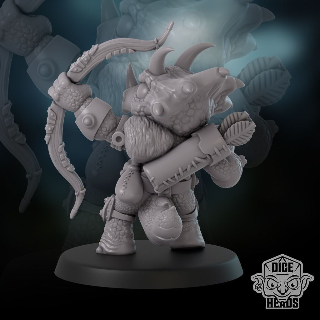 Triceratops Guild - 3d Printed Miniature by DiceHeads