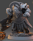 Morkath Darkhoof - Ironmane Minotaurs of Emberhold - 3d Printed Miniature sculpted by Daybreak Miniatures