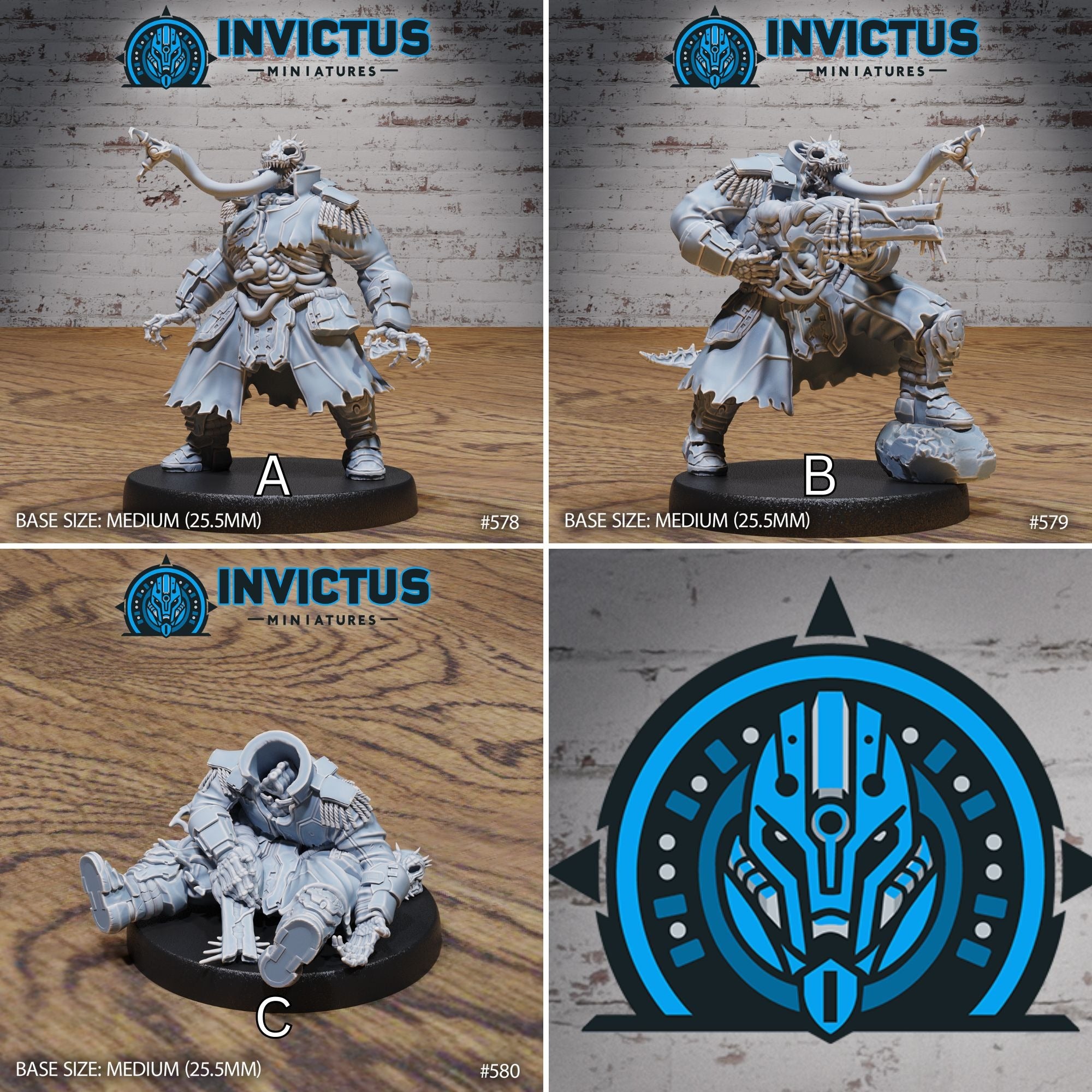 Necro Parasite Captain - 3d Printed by Invictus Miniatures