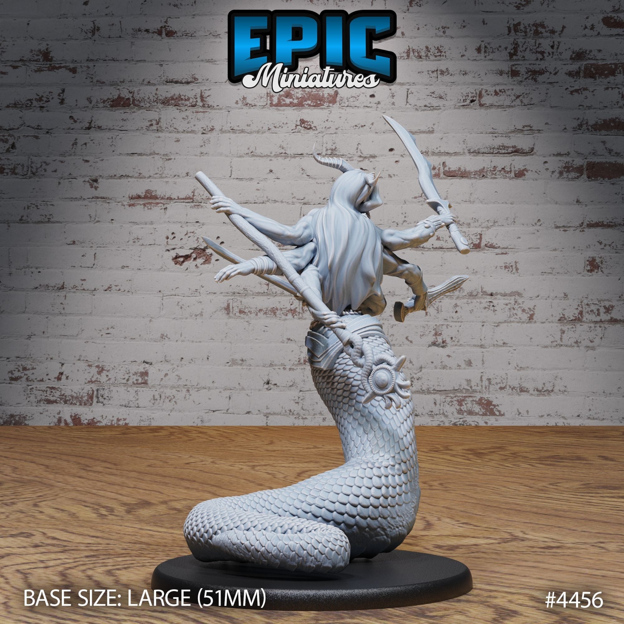 Naga Death Envoy - 3d Printed Miniature Sculpted by Epic Miniatures