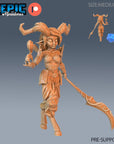 Satyr Girl / Pan Warrior / Forest Guardian / Nature Spirit / Wild Animal Hybrid / Deer Humanoid Encounter - 3d Printed by Epic Miniatures