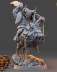 Larnak Skullrend - Ironmane Minotaurs of Emberhold - 3d Printed Miniature sculpted by Daybreak Miniatures