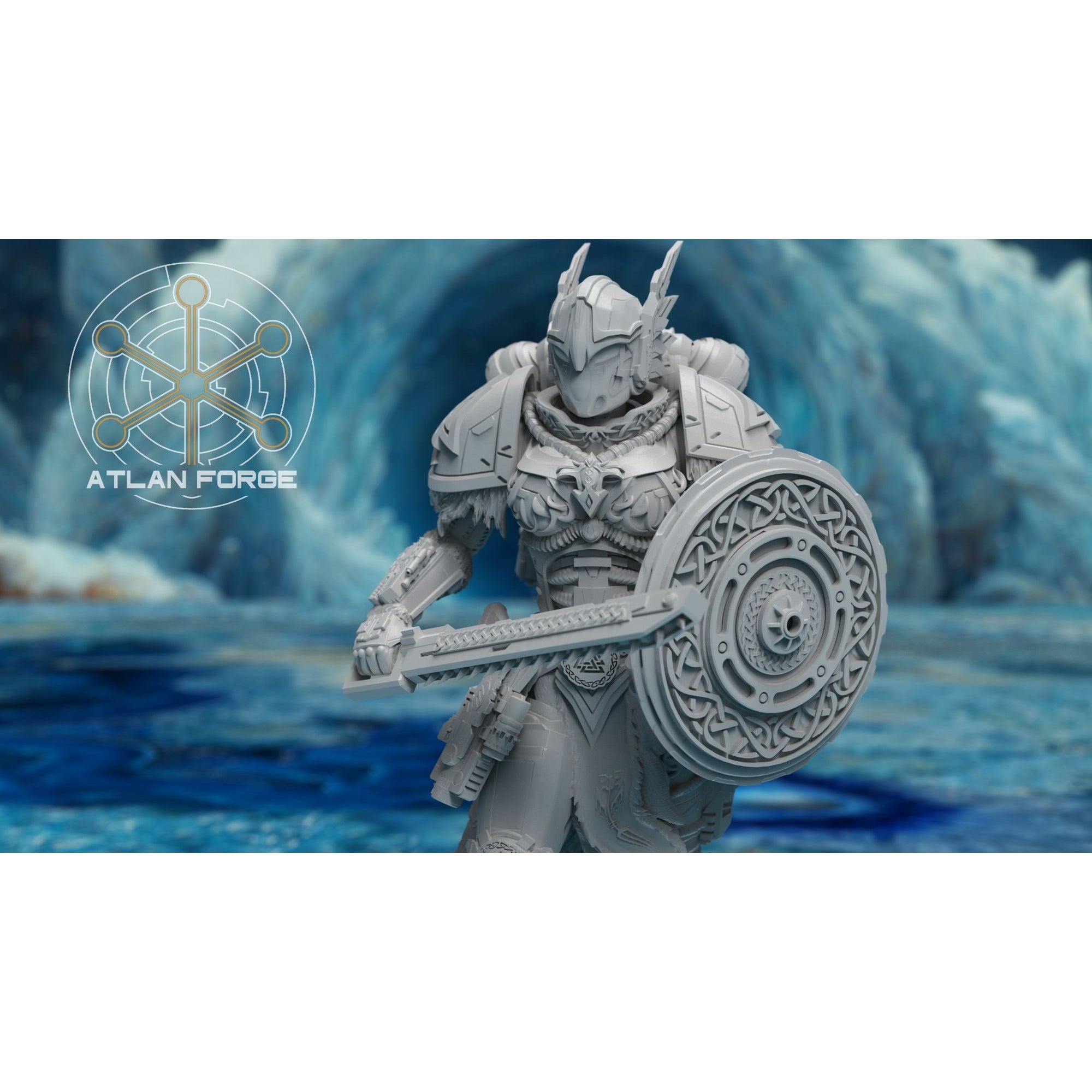 Asgardian Shield Maidens - 5 Model Modular Unit 3d Printed Miniature by Atlan Forge